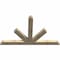Ekena Millwork Saratoga Rough Sawn Timber Gable Bracket, Douglas Fir, 84"W x 53"H x 4"D x 6"F, 15/12 Pitch GBW084X53X0406SAR00RDF - alternate 2